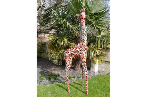 Large metal giraffe garden - metal,