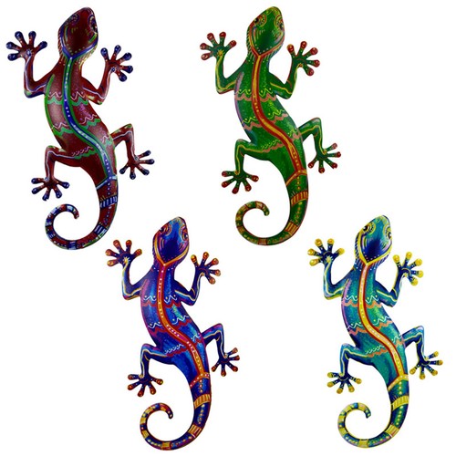 Colourful gecko metal - colourful, lizard