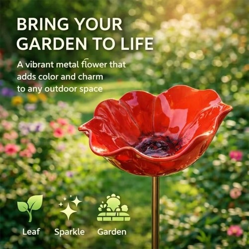 Handcrafted metal flower - metal,