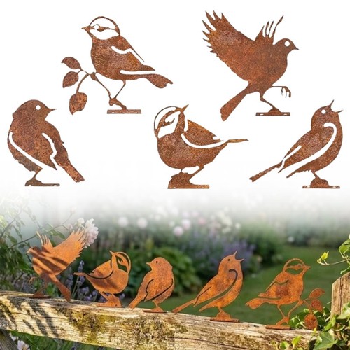 Rusty metal bird - metal,