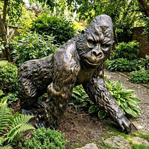 Bronze xxl gorilla - gorilla, statue