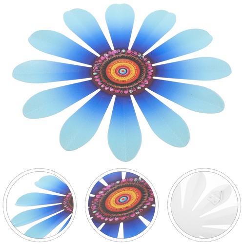 Blue iron metal - flower, wall