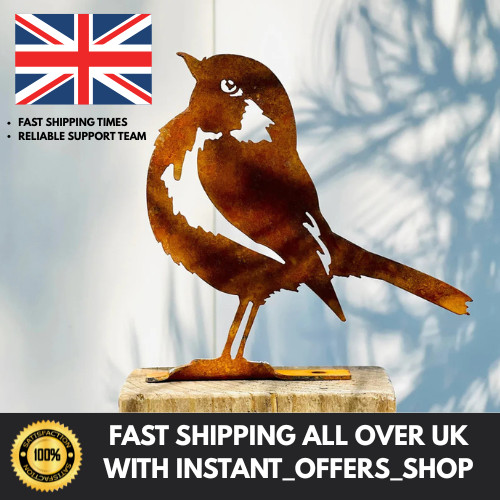 Rusty metal robin - robin, bird