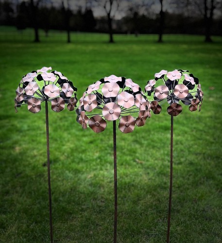 Metal hydrangea flower - metal, floral