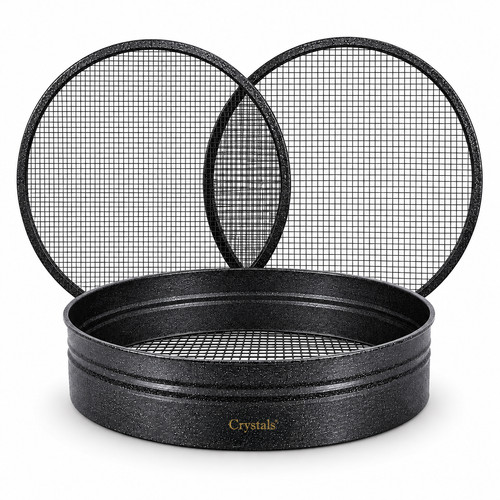 Metal garden riddle sieve - metal, mesh