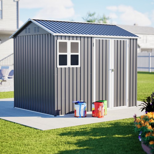 Metal garden shed with window - garden,