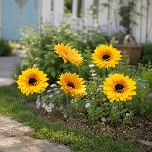 Metal sunflower garden - 5x,