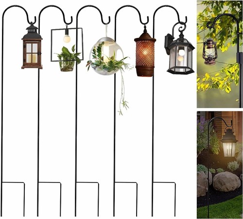 Shepherd hook metal garden - 4x,