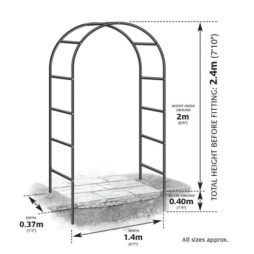 Garden arch trellis - m,