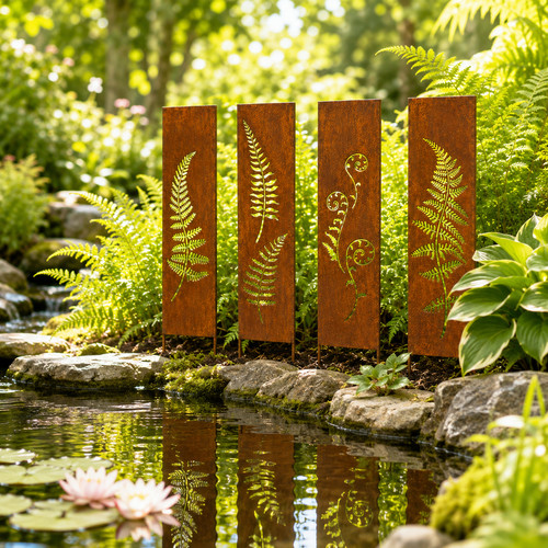 Fern leaf garden border stakes - garden,