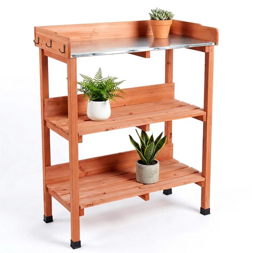 Wooden potting bench - wooden, with