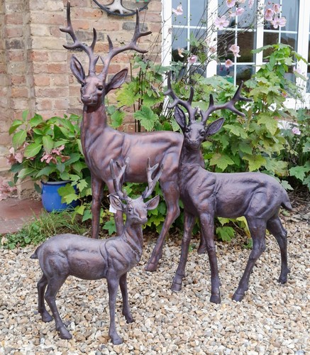 Garden stag ornaments large - stag,
