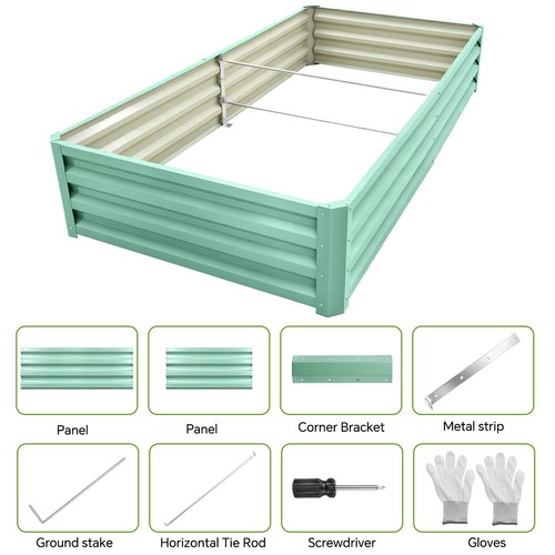 Large metal garden raised beds - raised,