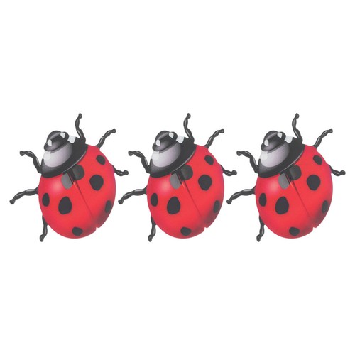 3pcs weatherproof red metal - red,
