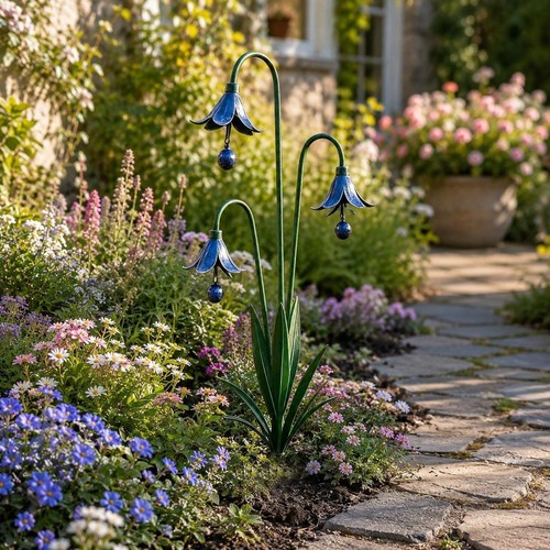 Triple bluebells garden stake - triple,